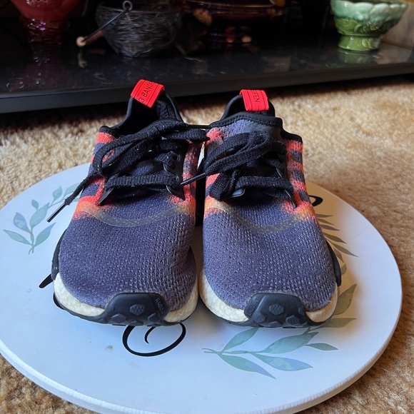 Adidas NMD R1 J Core Black Solar Red Orange Size 6 Sneakers. - Picture 8 of 17